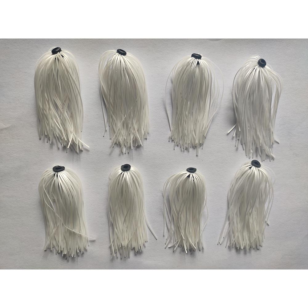 Fishing Lure Spinnerbait - 8 Bundles 50 Strands Silicone Jig