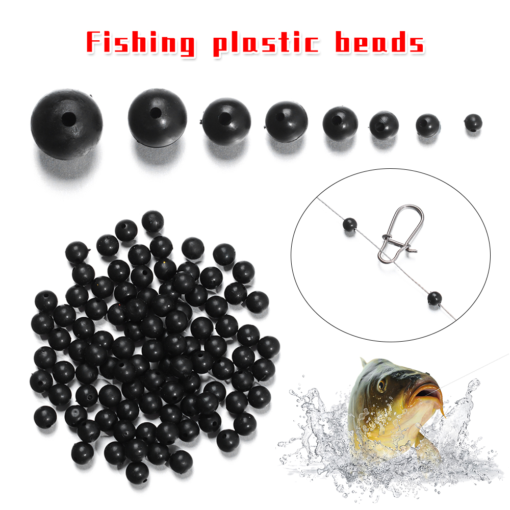 Fishing Lure Accessories - 100pcs/lot Fishing Beads Space Stopper Black