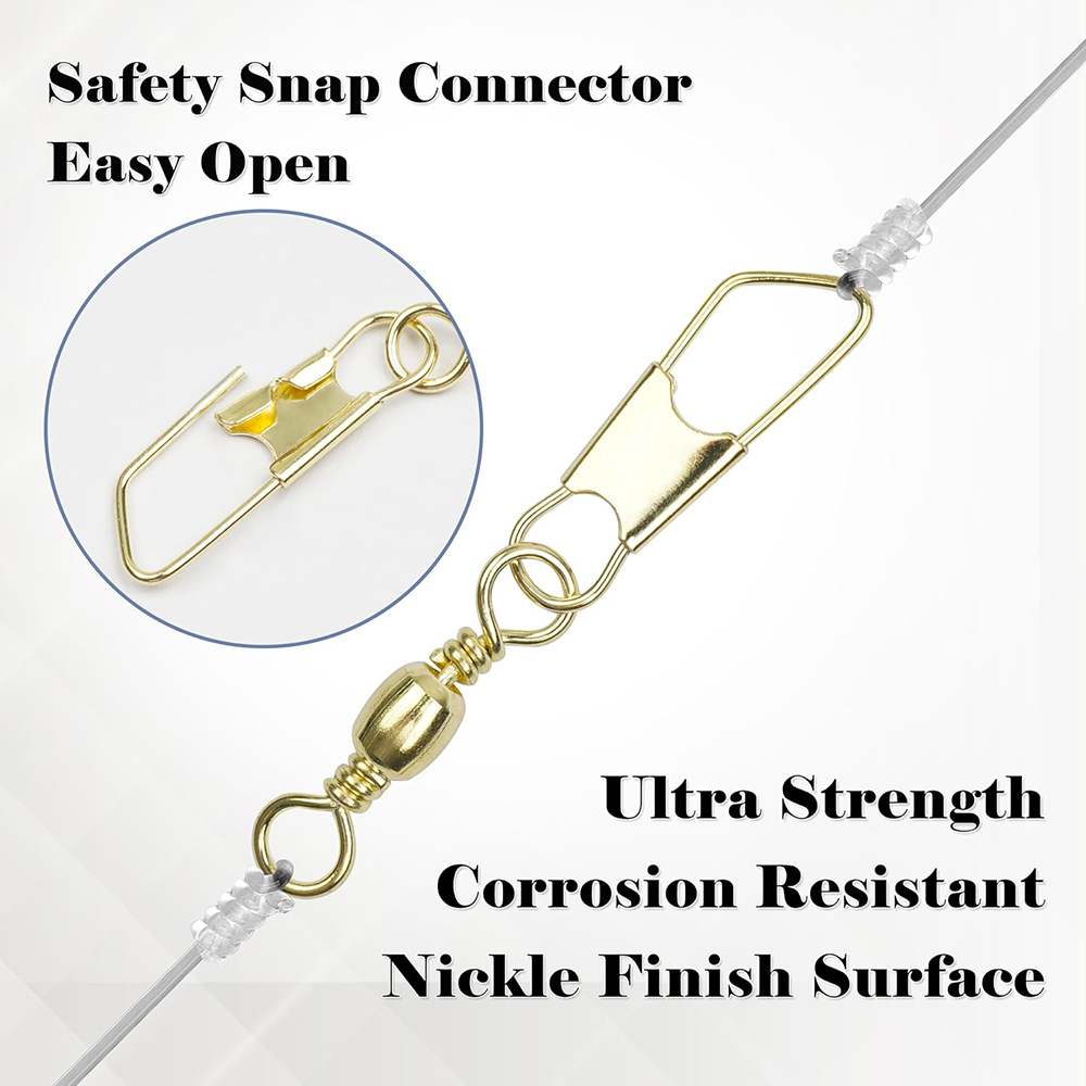 50Pcs Gold Fishing Barrel Swiv - Fishing Lure Accessories 评论和价格