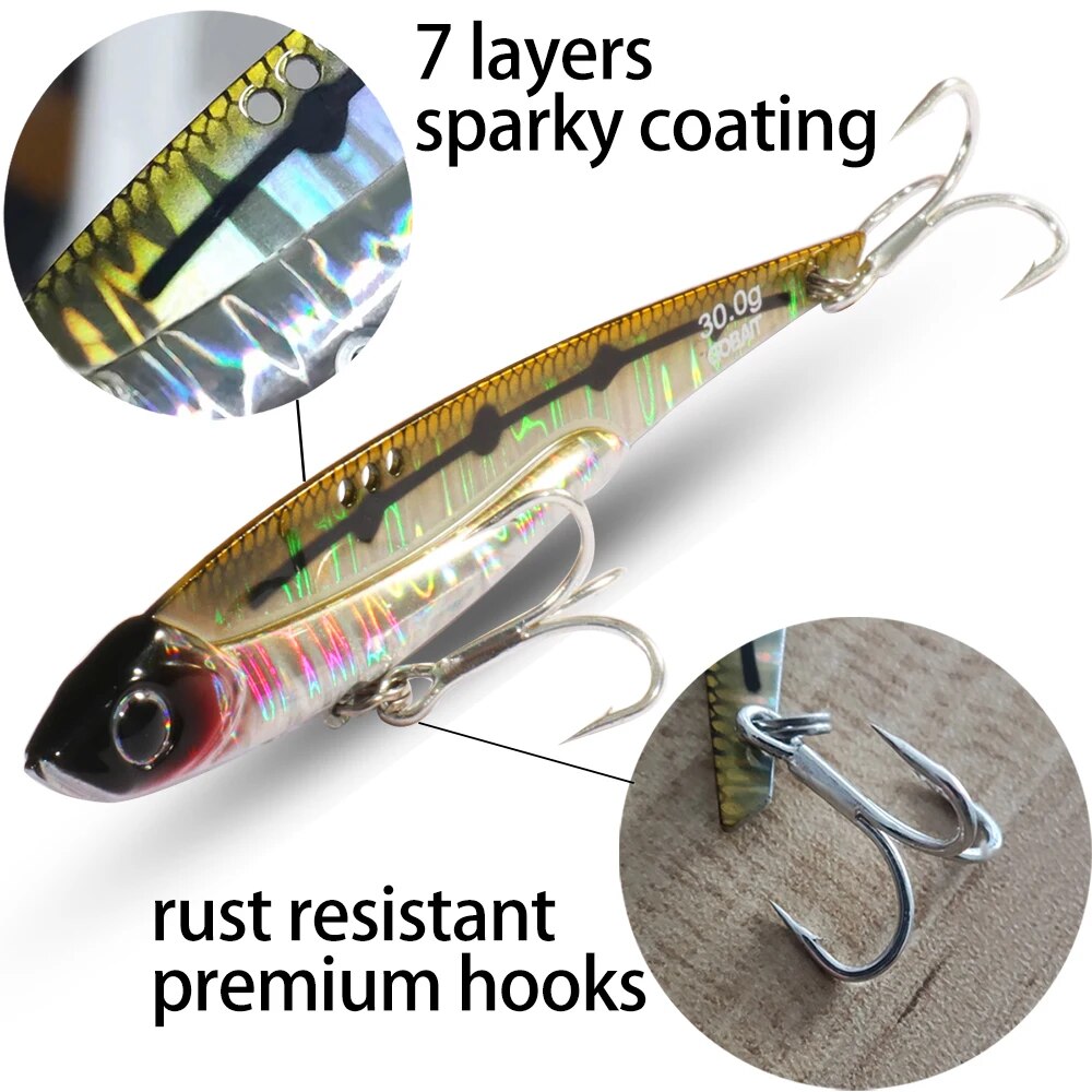GOBAIT VIB Fishing Lure 20g 25 - Fishing Lure Blade Bait 评论和价格