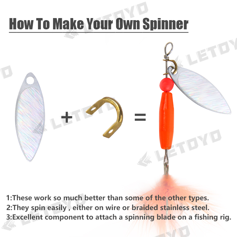 LETOYO 100pcs Folded Clevises  - Fishing Lure Spinnerbait 评论和价格
