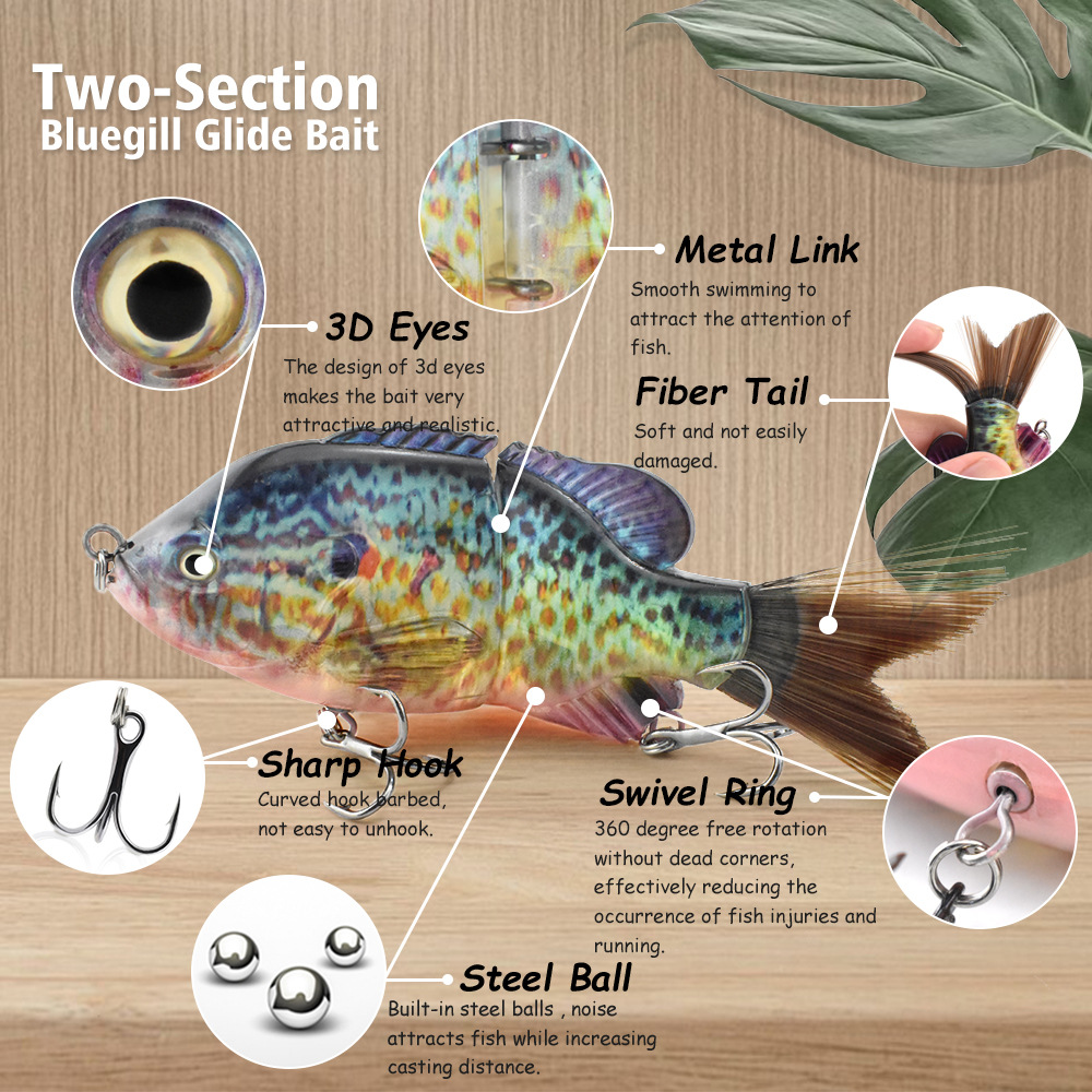 13Cm/33G Bionic Two-Section Ha - Fishing Lure Swimbait 评论和价格