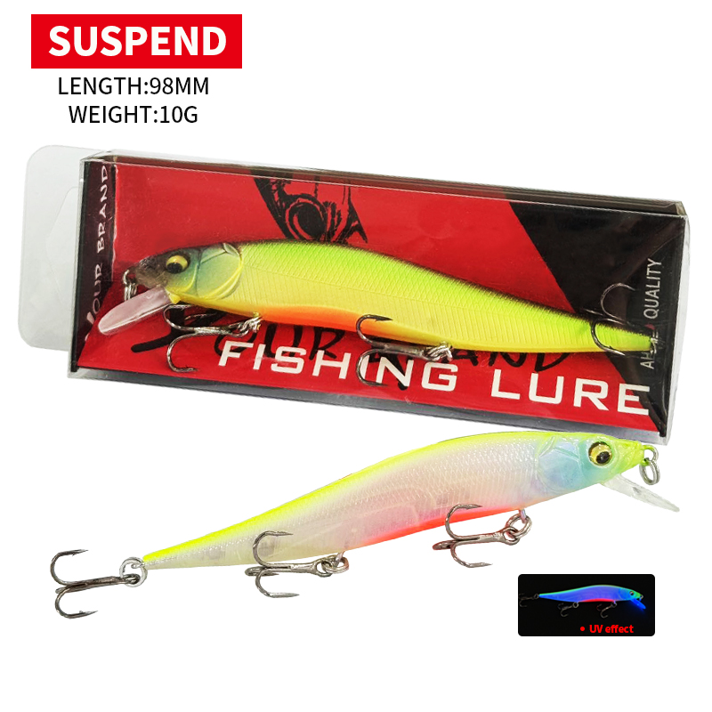 98MM 10G Suspending Minnow Jer - Fishing Lure Jerkbait 评论和价格