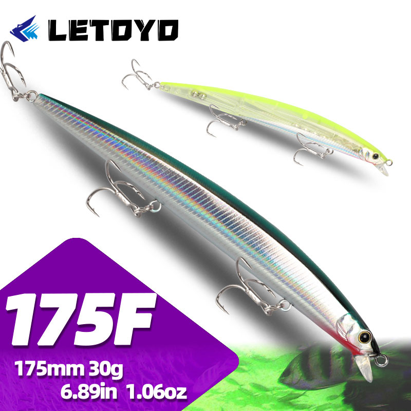 LETOYO 175mm 30g Fishing Minno - Fishing Lure Jerkbait 评论和价格
