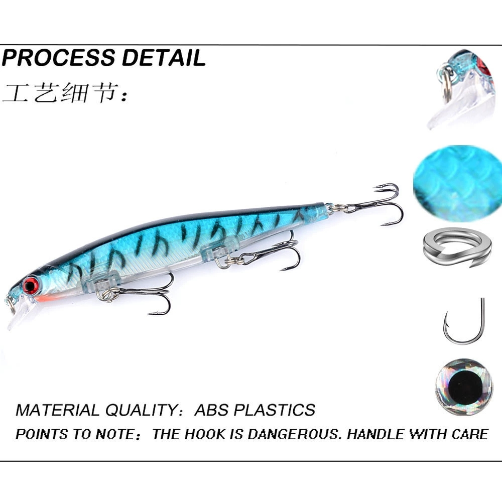 1pc Laser Sinking Minnow Fishi - Fishing Lure Jerkbait 评论和价格