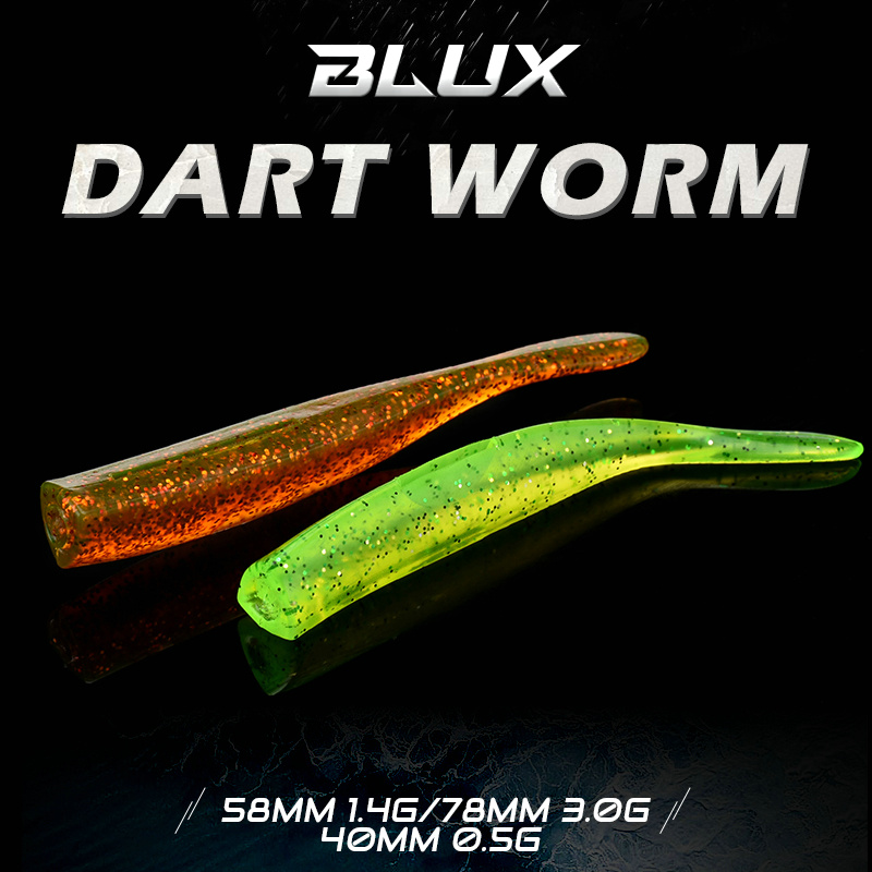 BLUX New Dart Worm Soft Bait 5 - Fishing Lure Buzzbait 评论和价格