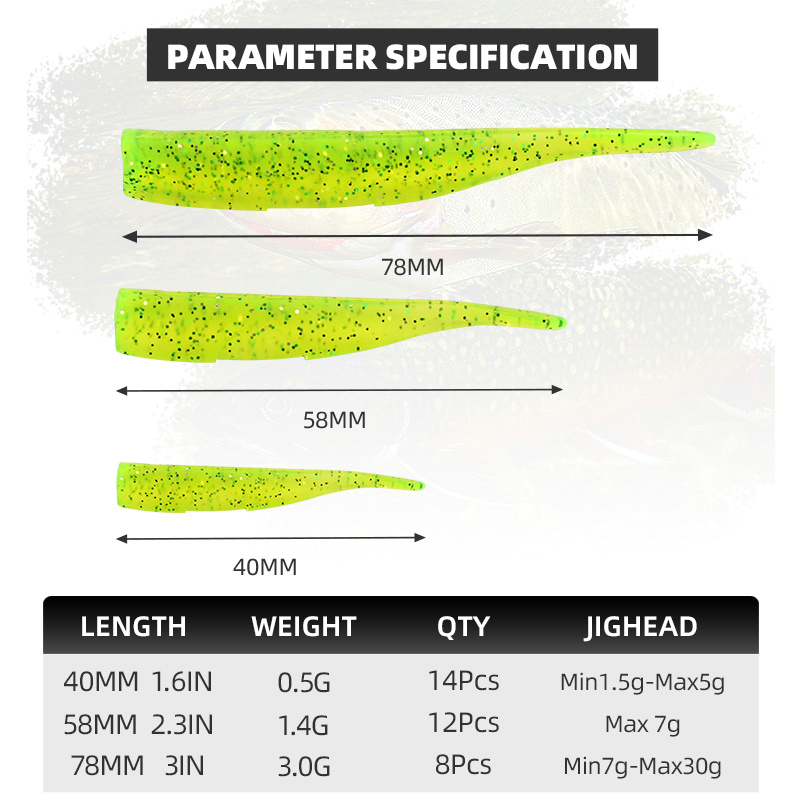 BLUX New Dart Worm Soft Bait 5 - Fishing Lure Buzzbait 评论和价格