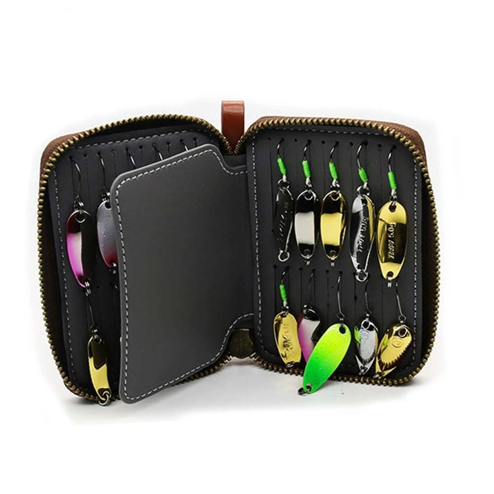 PU Leather Lure Wallet Bag Car - Fishing Lure Spinnerbait 评论和价格