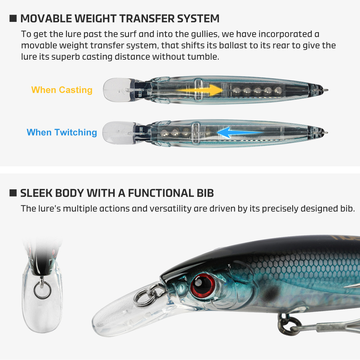 Noeby 100mmm 14g 120mm 22g Jer - Fishing Lure Jerkbait 评论和价格