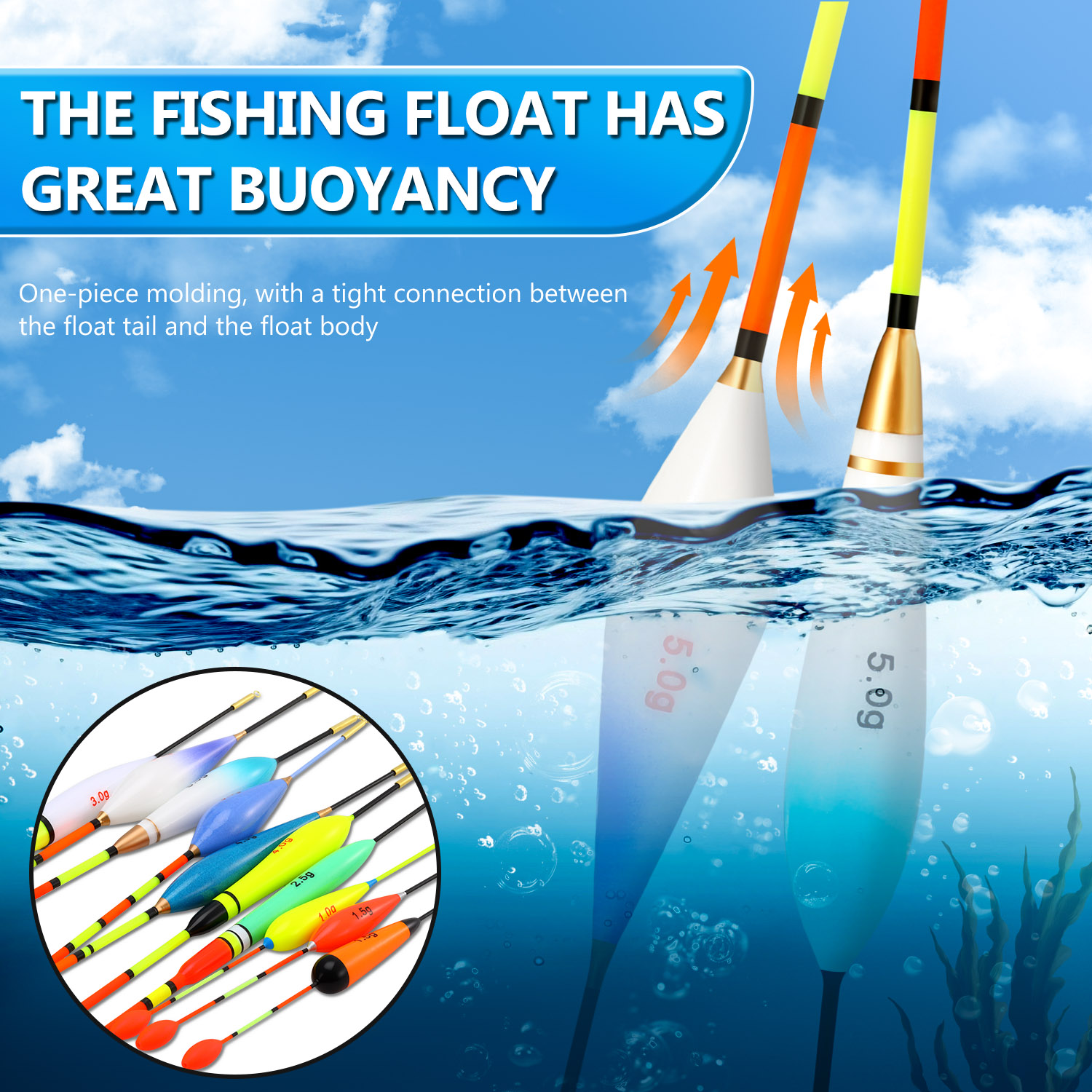 EVA Fishing Float Set 10pc 1.5 - Fishing Lure Topwater 评论和价格